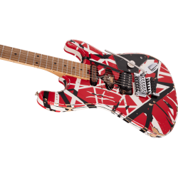 EVH STRIPED SERIES FRANKIE RED WITH BLACK STRIPES RELIC