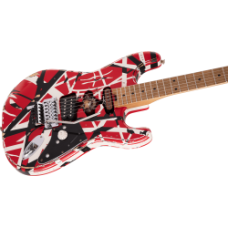 EVH STRIPED SERIES FRANKIE RED WITH BLACK STRIPES RELIC