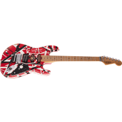 EVH STRIPED SERIES FRANKIE RED WITH BLACK STRIPES RELIC