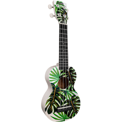 MAHALO MA1MT-WH Art - Soprano Monstera avec support mural