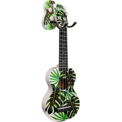 MAHALO MA1MT-WH Art - Soprano Monstera avec support mural