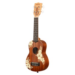 KALA MAORI HIBISCUS MAHOGANY SOPRANO + HOUSSE