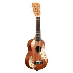 KALA MAORI HIBISCUS MAHOGANY SOPRANO + HOUSSE
