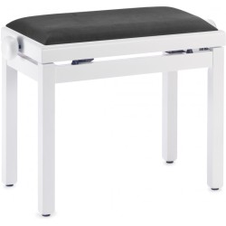 STAGG PB39 WHM VBK BANQUETTE BLANC MAT VELOURS NOIR