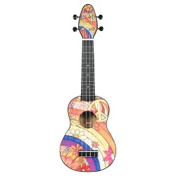 ORTEGA KEIKI  K2-68-L  pack ukulele soprano peace 68 GAUCHER