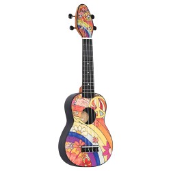 ORTEGA KEIKI  K2-68-L  pack ukulele soprano peace 68 GAUCHER