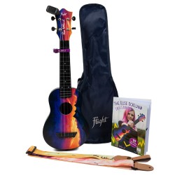 FLIGHT TRAVEL UKULELE SOPRANO TUS-EE SUNSET PACK !