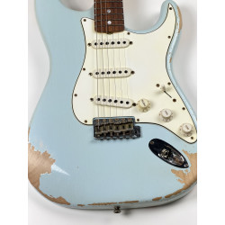 FENDER CUSTOM SHOP STRATOCASTER 65 DAVID BROWN HEAVY RELIC RW SONIC BLUE