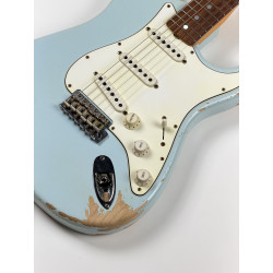 FENDER CUSTOM SHOP STRATOCASTER 65 DAVID BROWN HEAVY RELIC RW SONIC BLUE