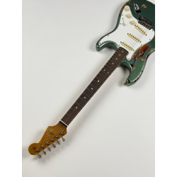 FENDER CUSTOM SHOP STRATOCASTER 1965 SUPER HEAVY RELIC SF Aged Sherwood Green Metallic over 3 Ton Sunburst
