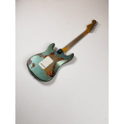 FENDER CUSTOM SHOP STRATOCASTER 1965 SUPER HEAVY RELIC SF Aged Sherwood Green Metallic over 3 Ton Sunburst