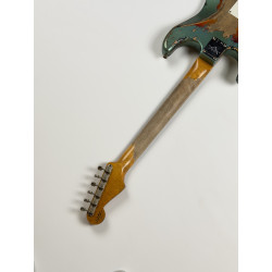 FENDER CUSTOM SHOP STRATOCASTER 1965 SUPER HEAVY RELIC SF Aged Sherwood Green Metallic over 3 Ton Sunburst