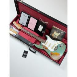 FENDER CUSTOM SHOP STRATOCASTER 1965 SUPER HEAVY RELIC SF Aged Sherwood Green Metallic over 3 Ton Sunburst