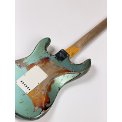 FENDER CUSTOM SHOP STRATOCASTER 1965 SUPER HEAVY RELIC SF Aged Sherwood Green Metallic over 3 Ton Sunburst
