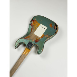 FENDER CUSTOM SHOP STRATOCASTER 1965 SUPER HEAVY RELIC SF Aged Sherwood Green Metallic over 3 Ton Sunburst