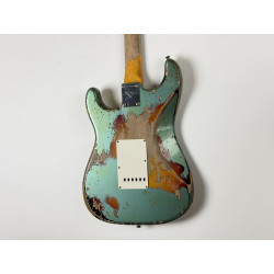 FENDER CUSTOM SHOP STRATOCASTER 1965 SUPER HEAVY RELIC SF Aged Sherwood Green Metallic over 3 Ton Sunburst