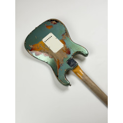 FENDER CUSTOM SHOP STRATOCASTER 1965 SUPER HEAVY RELIC SF Aged Sherwood Green Metallic over 3 Ton Sunburst