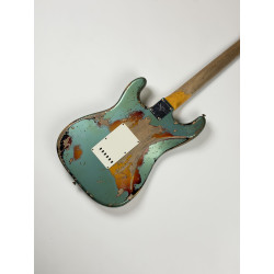 FENDER CUSTOM SHOP STRATOCASTER 1965 SUPER HEAVY RELIC SF Aged Sherwood Green Metallic over 3 Ton Sunburst