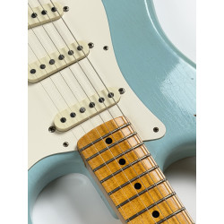 OCCASION FENDER CUSTOM SHOP STRATOCASTER  58 JOURNEYMAN DAPHNE BLUE + ETUI