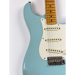 OCCASION FENDER CUSTOM SHOP STRATOCASTER  58 JOURNEYMAN DAPHNE BLUE + ETUI