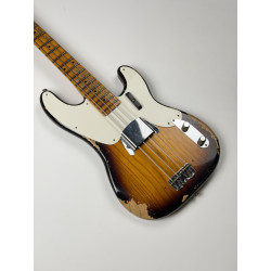 OCCASION FENDER CUSTOM SHOP PRECISION BASS LTD 54 HEAVY RELIC SUPER FADED AGED 2T SUNBURST DPV19214