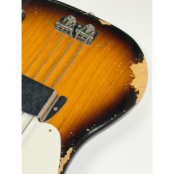 OCCASION FENDER CUSTOM SHOP PRECISION BASS LTD 54 HEAVY RELIC SUPER FADED AGED 2T SUNBURST DPV19214