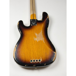 OCCASION FENDER CUSTOM SHOP PRECISION BASS LTD 54 HEAVY RELIC SUPER FADED AGED 2T SUNBURST DPV19214