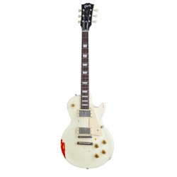 Gibson Custom Shop Les Paul Standard Classic White Over Sunburst Aged NH